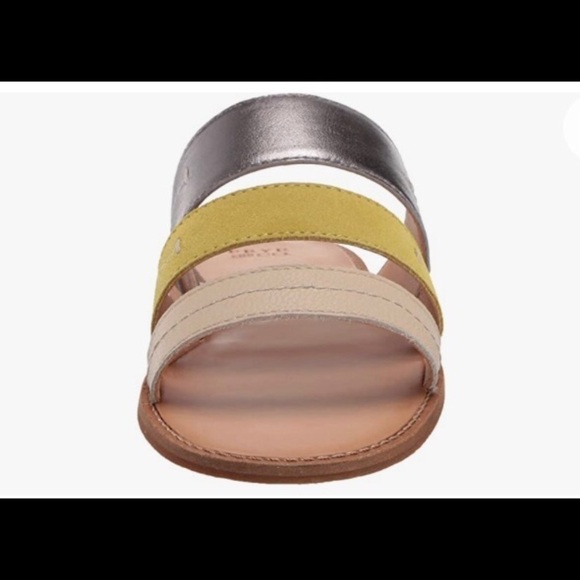 Frye & Co. Evie 3 Band Slide Lime multi Leather Slides Flats Shoes 7.5M - Picture 10 of 11